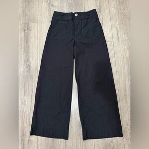 Maeve The Colette Black Linen Blend Pants Size 28
